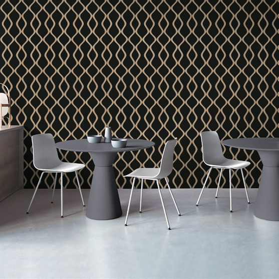 Catalog design study with expressive lattice wall detailing